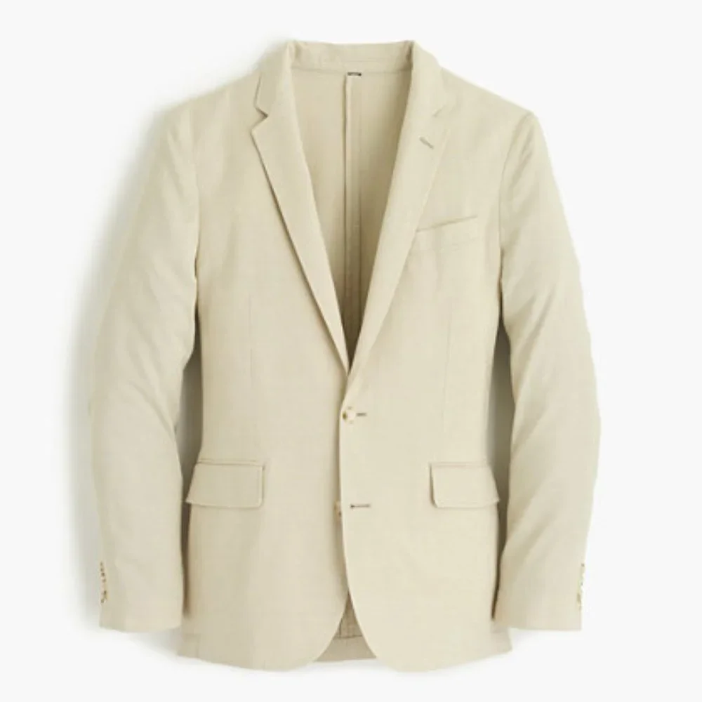 [Free Pants] J.crew Ludlow Linen Khaki Blazer Suit Set